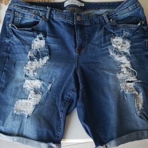Torrid Bermuda jean shorts